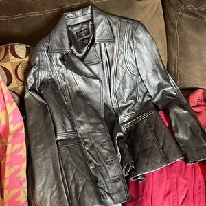 Silver leather jacket
